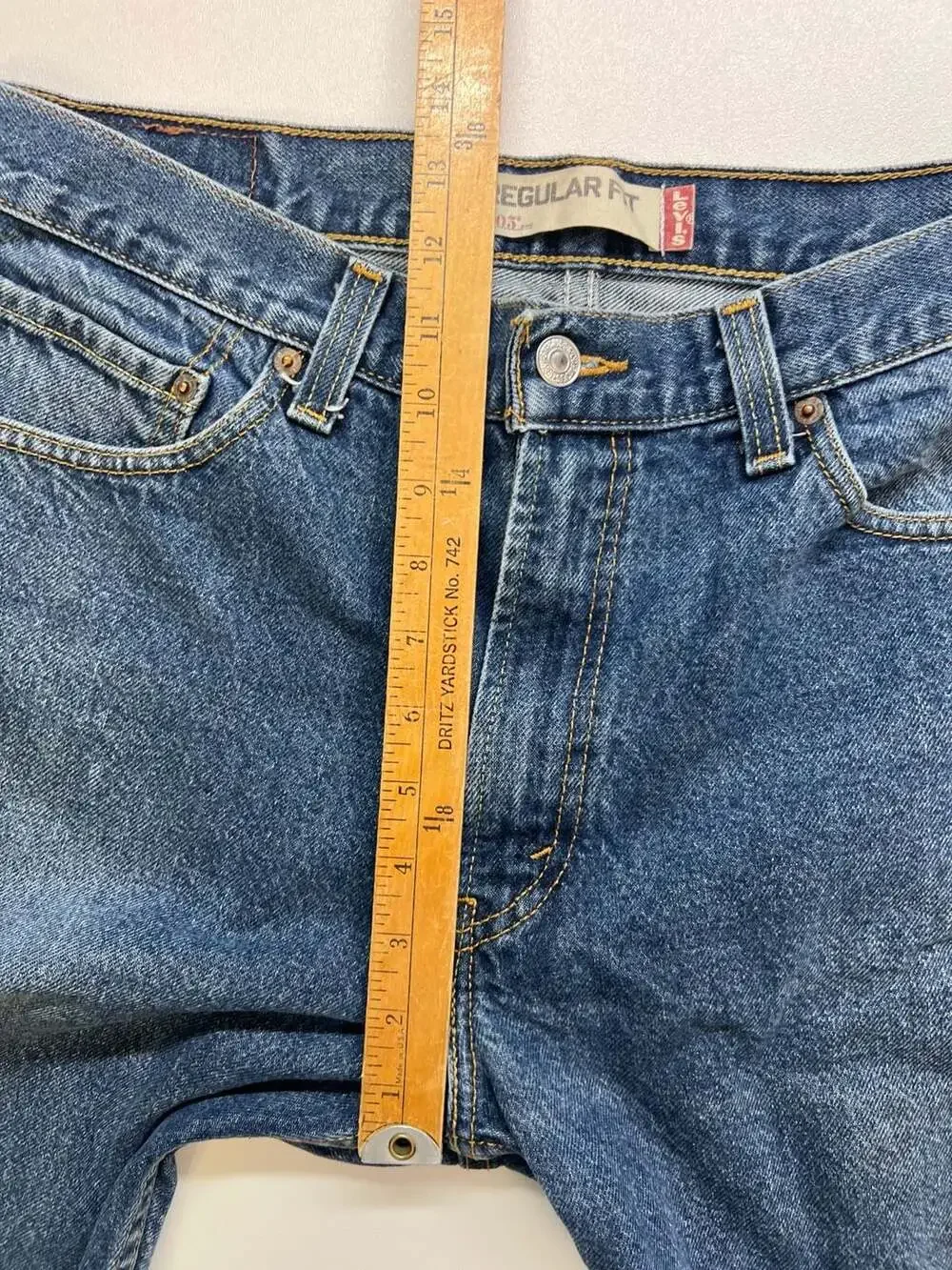 Levis 505 Straight Fit Jeans Mens W34 L30 Medium Blue Denim 100% Cotton 0434